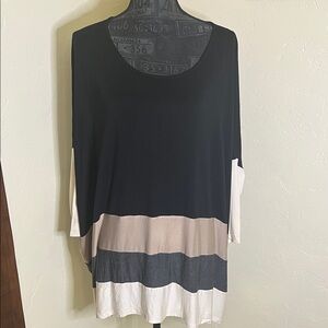 Chic Color Block Women's Tunic